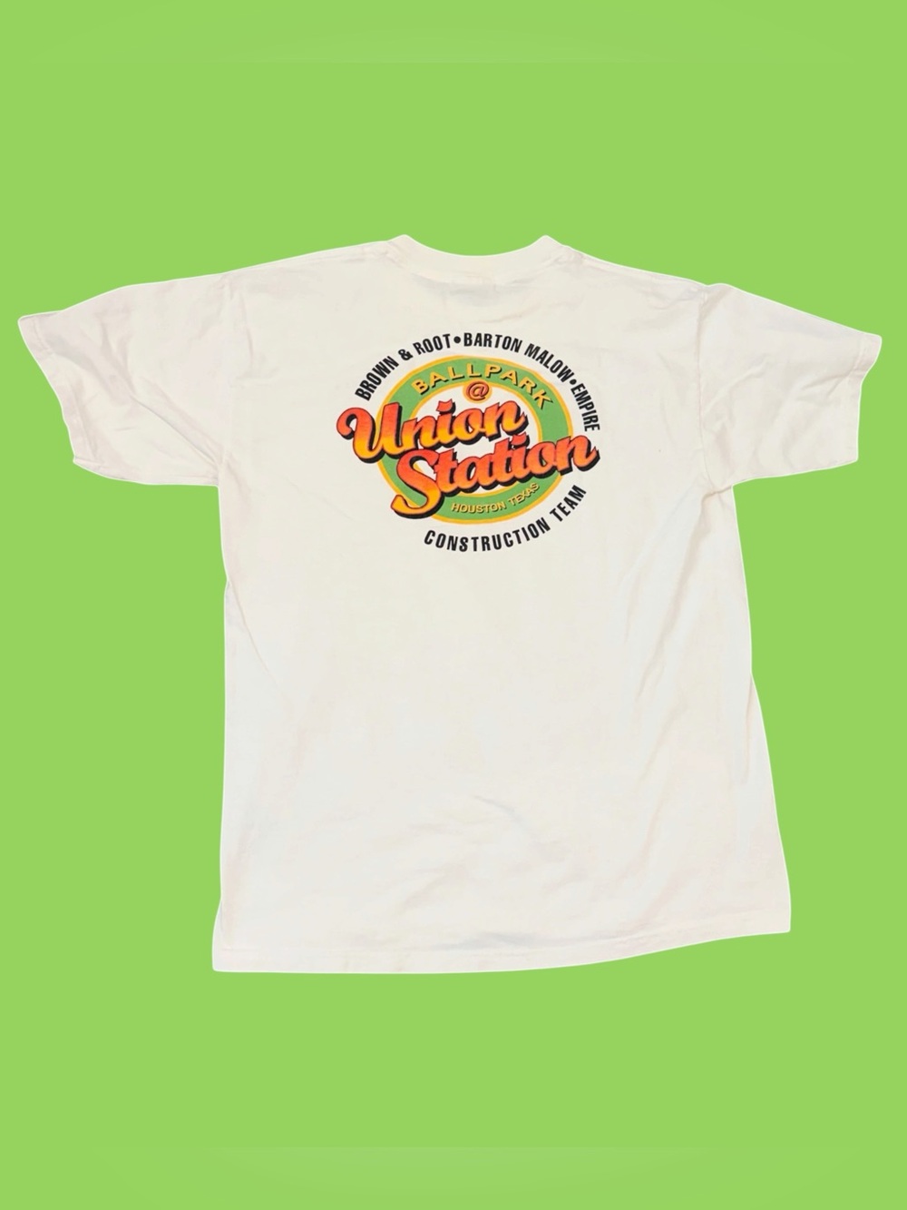 Vintage Houston Ballpark At Union Station Shirt Daikon Astros Construction Crew